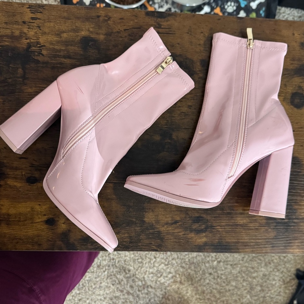 Pink Ankle Boots